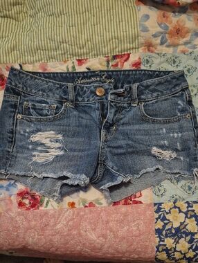 Americsn Eagle Distressed Denim Shorts